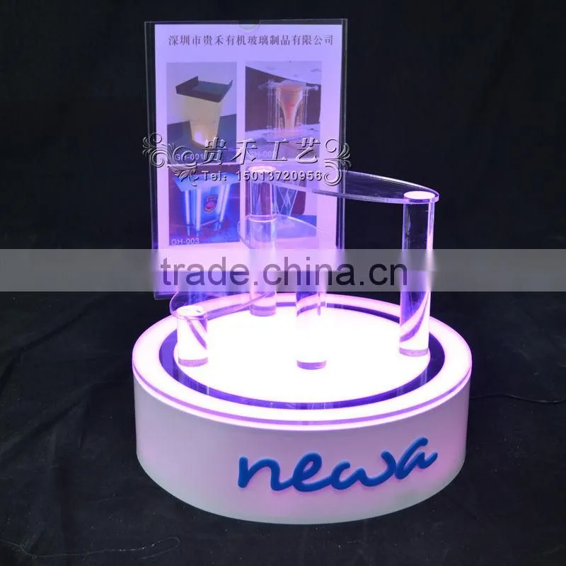 acrylic cosmetic display stand round makeup display rack