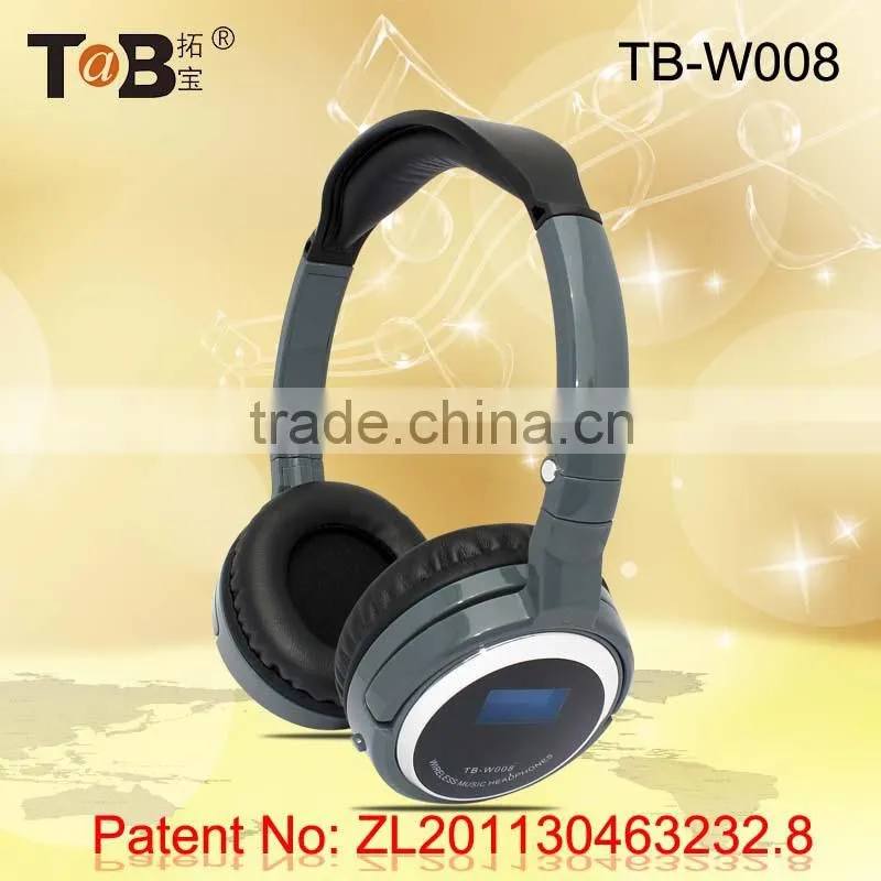 2015 New design Wireless Bluetooth Stereo TF Headphone With Mic
