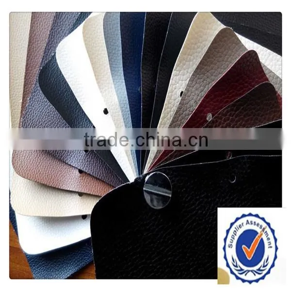 knitted backing pvc artificial leather for sofa D666