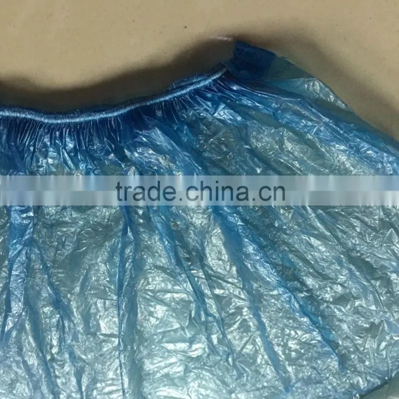 Disposable machine made PE protective shoe cover
