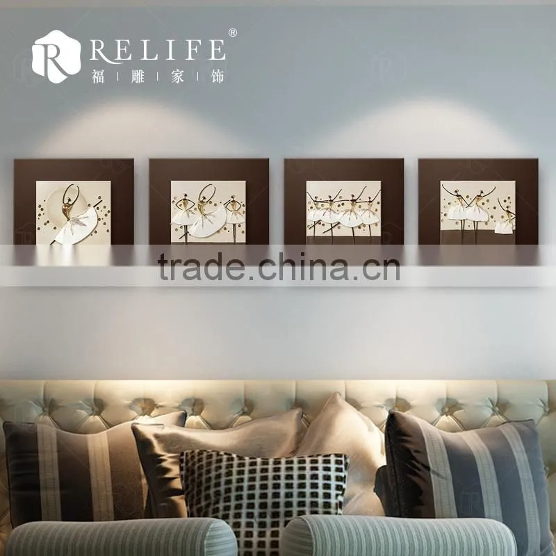 2014 hot sell dance girl relief canvas paintings sale