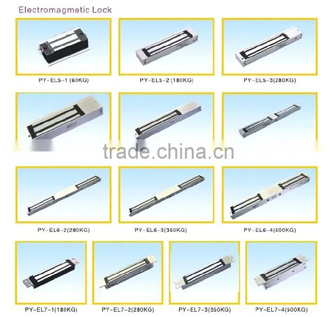 Single door 500kg 1200lbs zinc electro magnetic keyless door lock PY-EL5-5