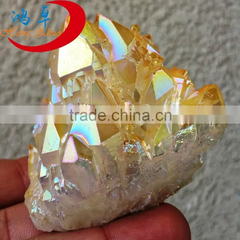 Wholesale Pink Flame Aura Crystal Quartz Cluster