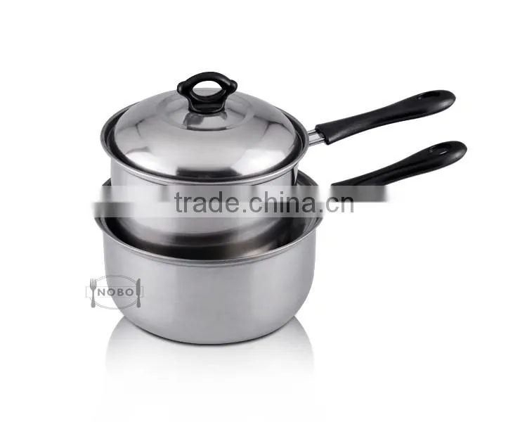 Nobo wholesale stainless steel milk pot with steel lid