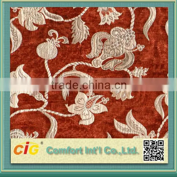 Flower Chenille Sofa Fabric