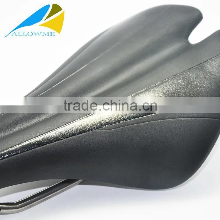 Titanium rail gel design Ventilation cow leather bicycle saddle
