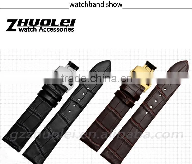 12|14|16|18|20mm high quality genuine cowhide leather Watch strap for women's Wholesale 3PCS