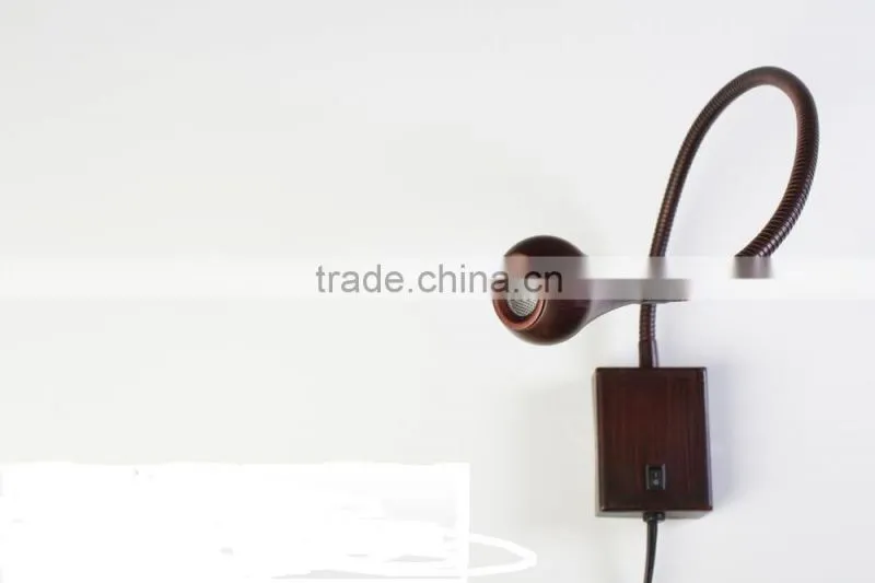 Flexible Gooseneck Sconce Wall Mounted LED light Bronze finish