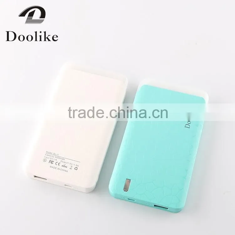2016 newest 6000mah led torch light outdoor pocket power bank