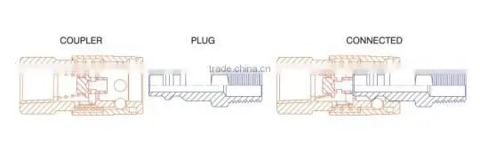 Big body nitto Pneumatic quick coupler,coupling with male thread pipe hose fitting