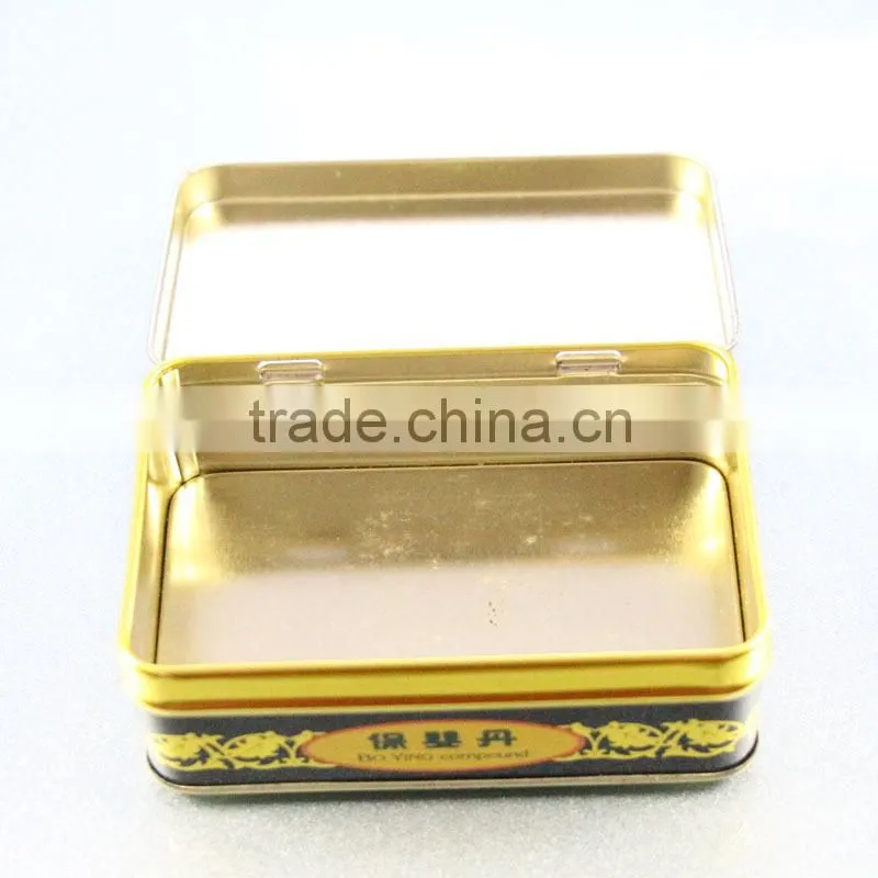 New custom metal sqaure tea tin box for storage
