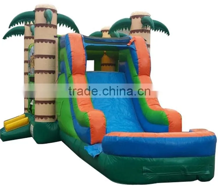 Inflatable Tiki Island Bounce Water Slide