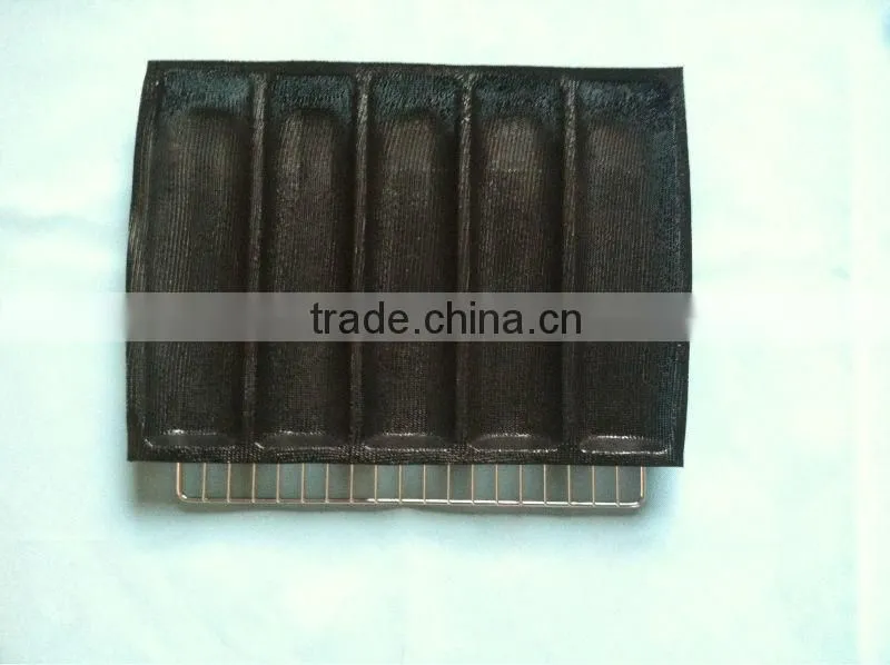 Silicone bread loaf pan baking form with hole with fiberglass reusable for above 4000 times
