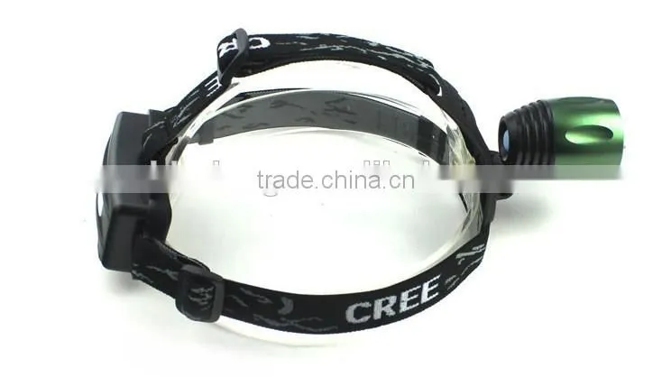 high power rechargeable aluminum led zoom function headlamp headlight