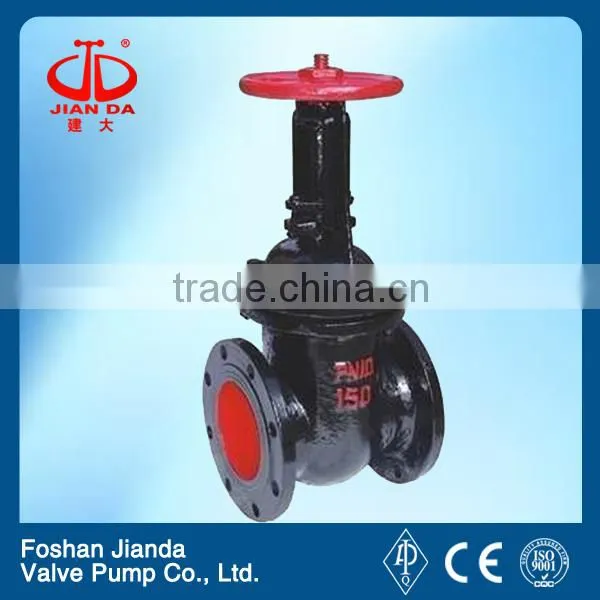150lb flange type cast iron rising stem gate valve