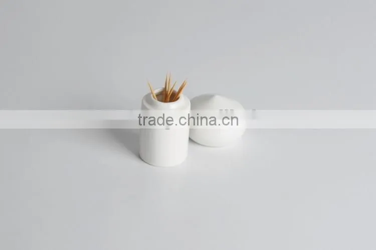 white fine porcelain toothpick holder