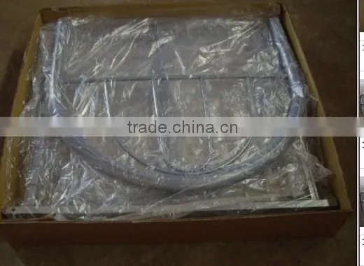 silver grey single metal beds/good school furniture metal dormitory beds