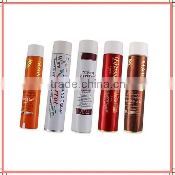 Offset print empty aluminum hair dye tube