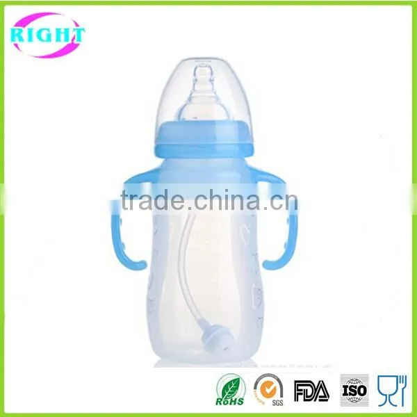 BPA free silicone baby feeding bottle