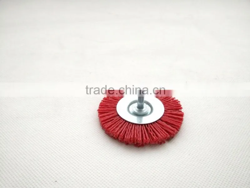 nylon wire wheel brushes with shank,diameter 75mm or 3"