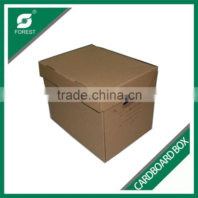 ACCEPT CUSTOM ORDER BROWN CORRUGATED CARDBOARD STORGE PACKING BOX WITH INSTRUCTIONS PRINTING