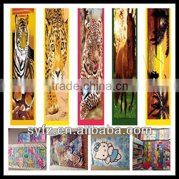 high quality microfiber custom print beach towel