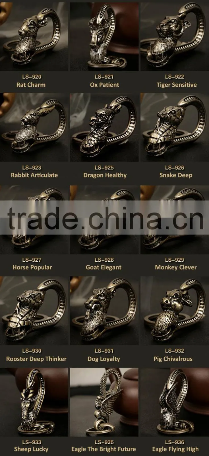 Chinese Zodiac Personalized Metal Souvenir Sheep Keychain