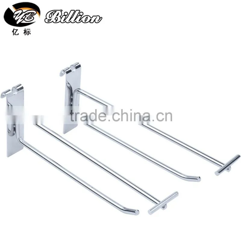 Fashion display slatwall hooks for board s shape metal slatwall hooks
