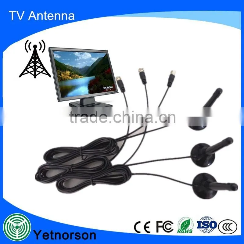 Factory supply 174-230/470-860MHz Magnetic Base best indoor digitalTV antenna with IEC/F conector