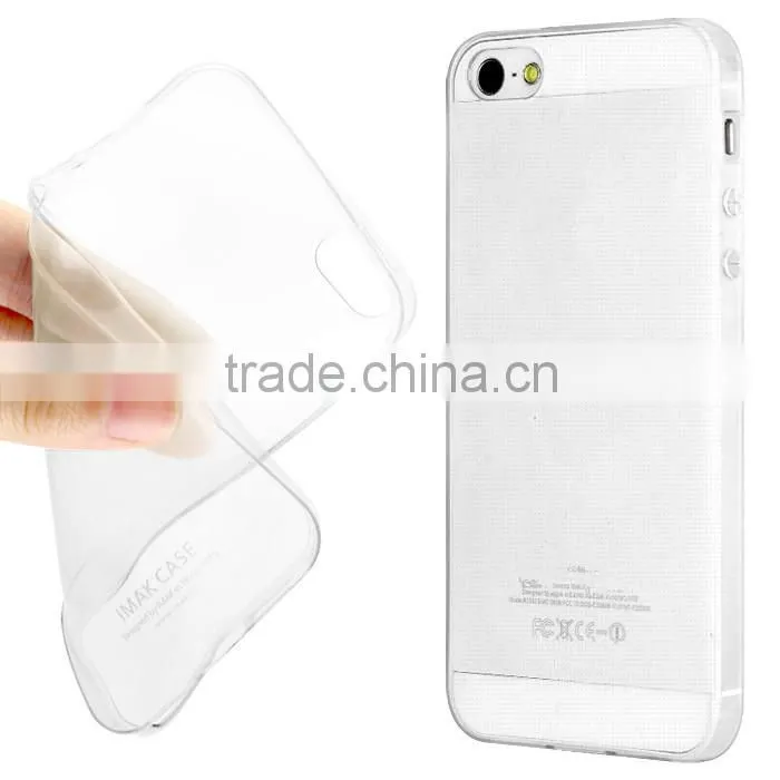 0.6mm invisible soft tpu case for iphone 5 5s/mobile phone ultrathin case