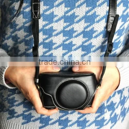 Top quality digital camera canvas bag portable bag china price, Size: 13.5cm x 9cm x 14cm