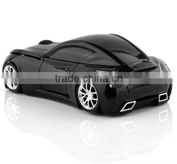 car shape wireless mouse with blue headlight