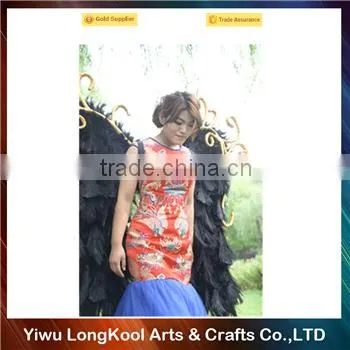 High quality wholesale cosplay black large feather angel wings