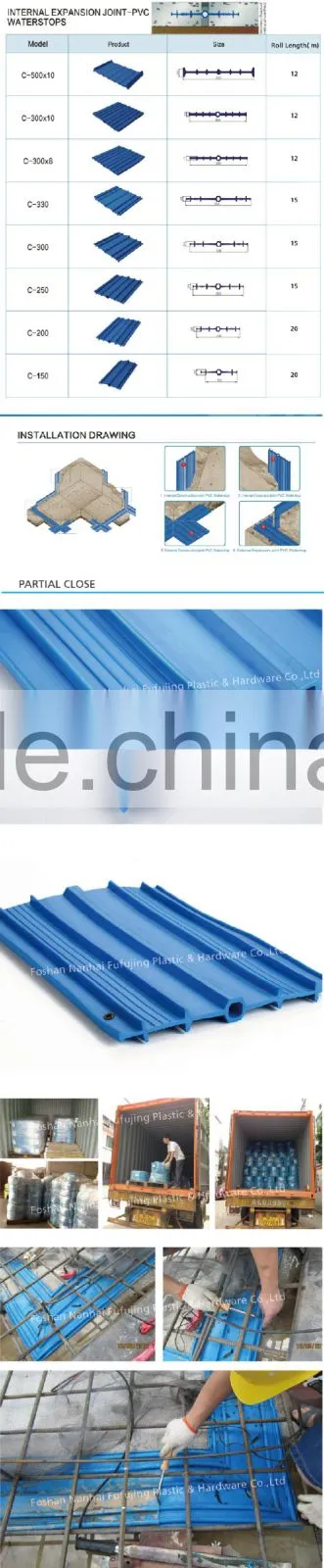 PVC WATERSTOPPER PROPILE PVC SHEETING GRADE