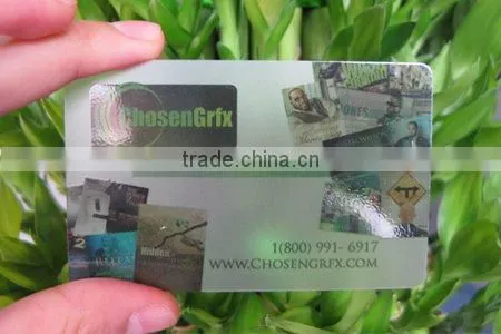 Clear Spot UV business cards
