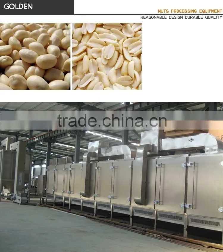 Professional Nut Equipment Peanut Roasting Blanching Line