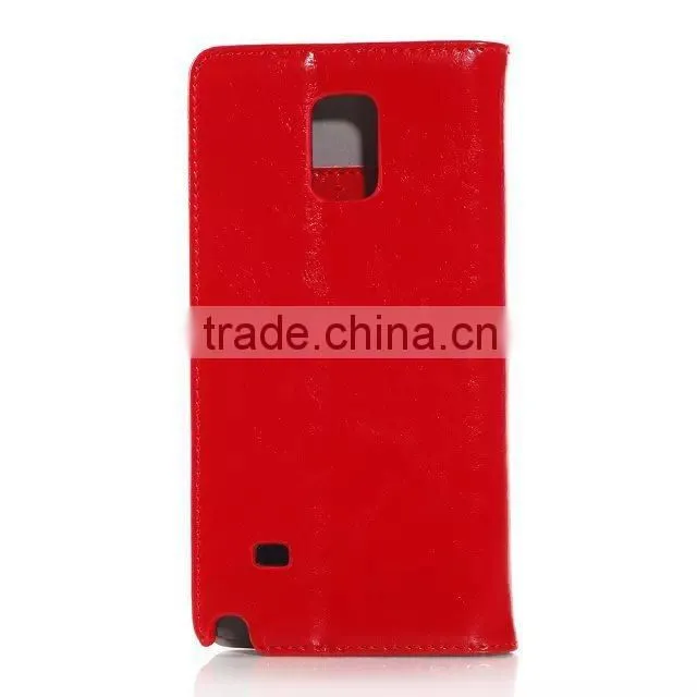Hotter selling products on the market, flip leathher case for samsung galaxy note 4 D