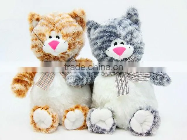 30cm fashional popular customized plush hedgehog animal toy with silk bowtie for valentine festival