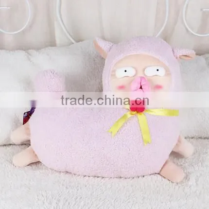 Lovely Creative Alpaca Shaped Toy Plush Throw Pillow