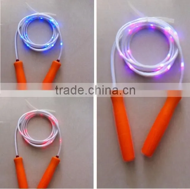 2015 Fashion design Bluuing brand new funtion led rope light jump ropes outdoor &indoor