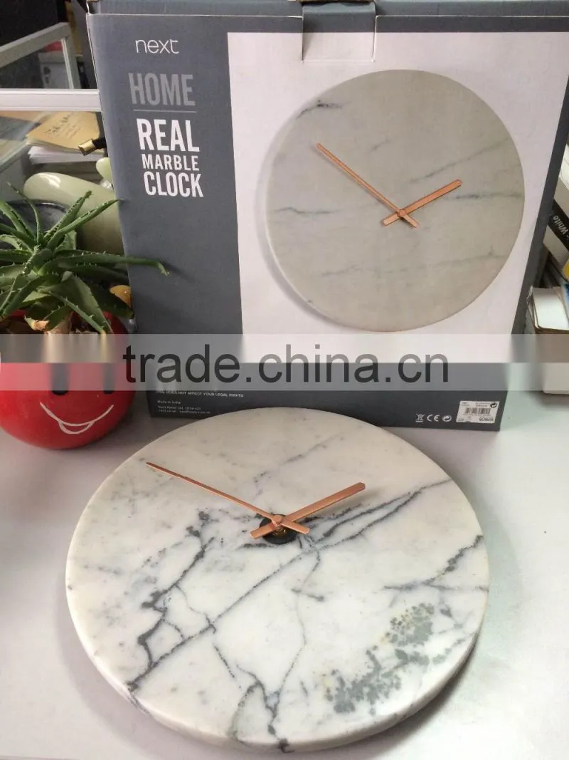 different stone decorative wall clock cover, clock face.