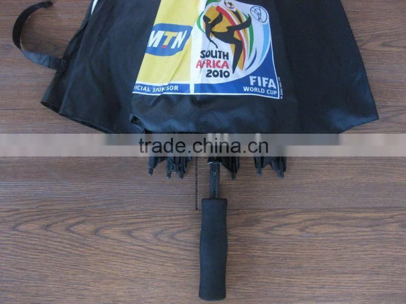 windproof MTN promotional golf umbrella with customized print