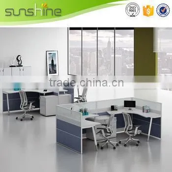 Single office desk with partition practical design with wire management and folded bed China manufacturers