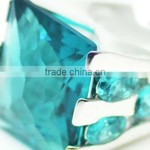 925 Silver Women big stone fashion ring