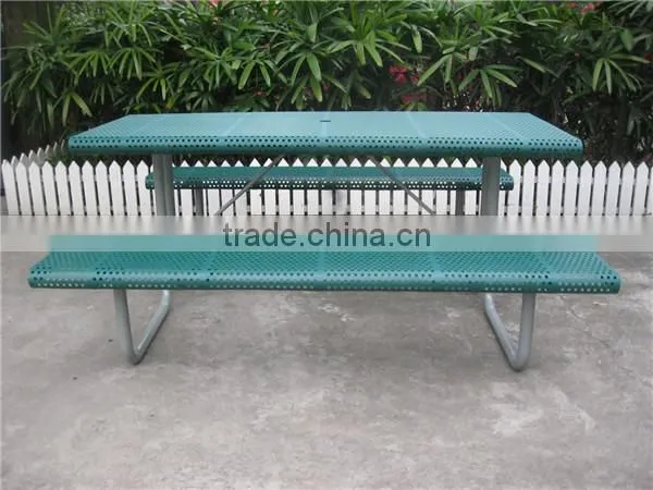 Outdoor table with umbrella hole outdoor pinic table