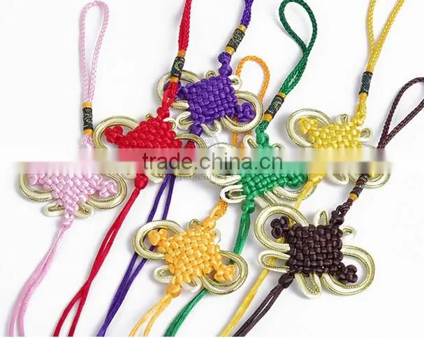 Tassel Detail Chinese Knot Handcraft Purple Hanging Decoration