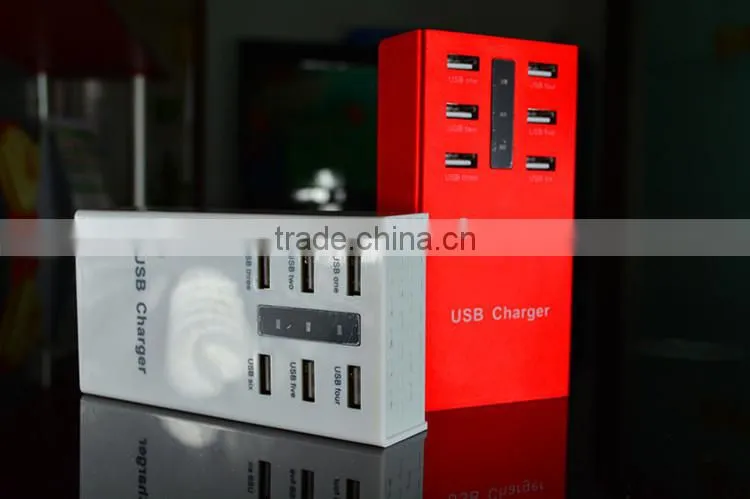 6 port 8A usb charger with smart usb system