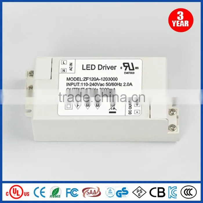 LED driver supply 36W constant current driver 12v 3a for led light lamp