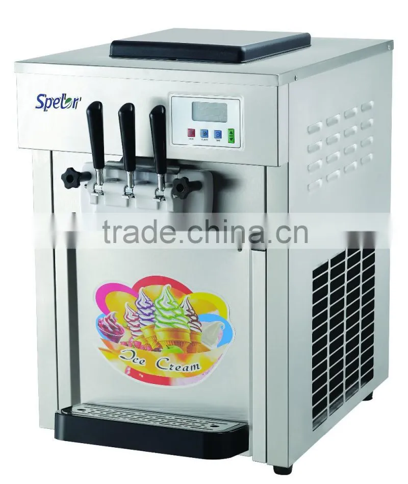 Table top soft ice cream machine/mini soft ice cream machine/3 flavors soft ice cream mahcine