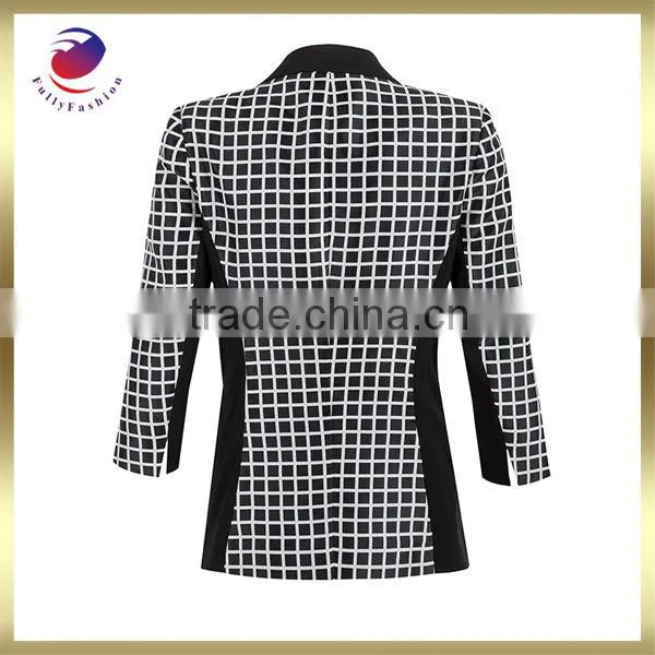 ladies new design plaid casual suit